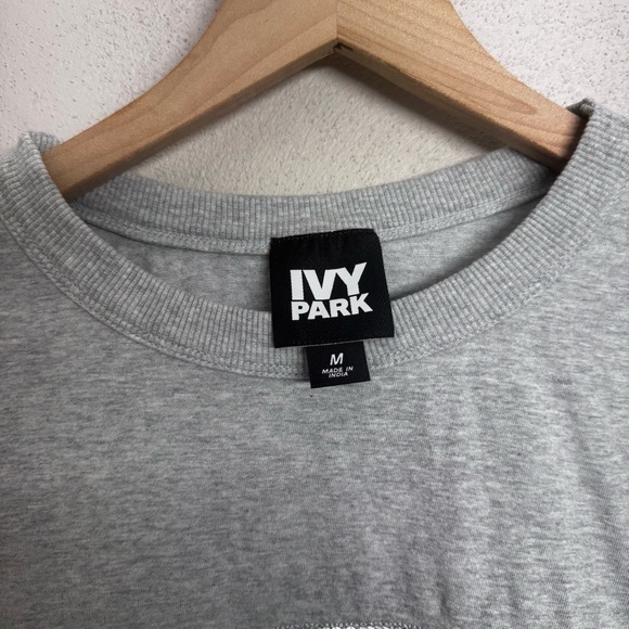 Ivy Park - Reverse Sequin Crop Top - Size Medium - Gray - Picture 4 of 9